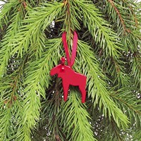 Älg mini med band röd