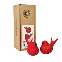 Fågel stor röd bets 2-pack