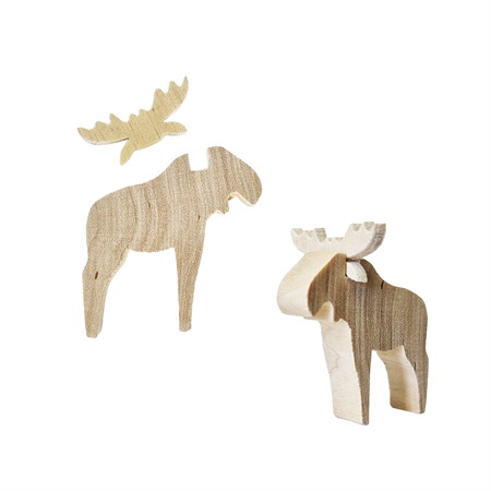 Moose mini with hole f. ribbon