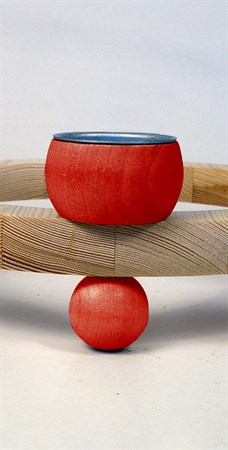 Bordskrans för värmeljus röd b