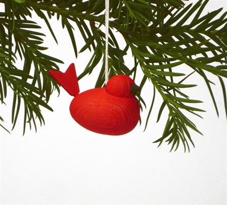 Fågel röd bets hängande