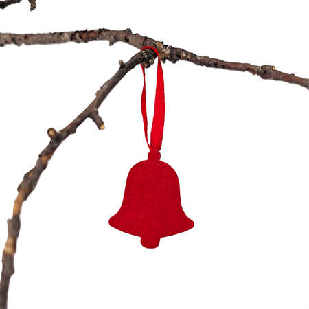 Klocka med band röd lack