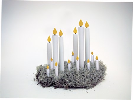 Antikljus med låga vitt 230 mm