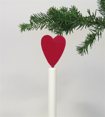 Hjärta till hållare rödlack.