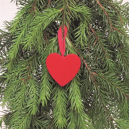 Hjärta med band rött