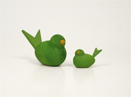 Fågel stor ljusgrön bets