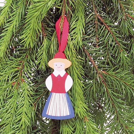 Folkdräktsdocka mor med band