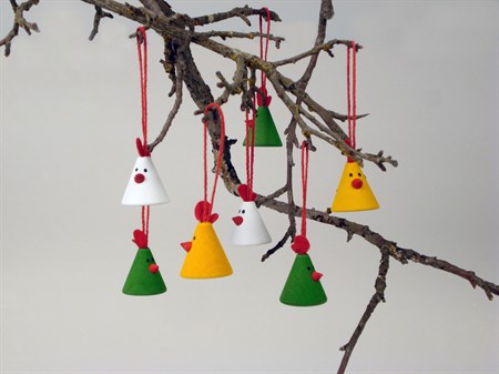 Kyckling 'Elton' med band vit