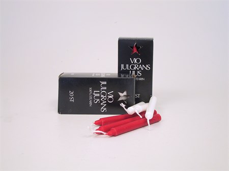 Julgransljus röda i 20 pack