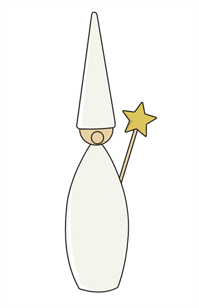 Stjärngosse "Stellan" vit